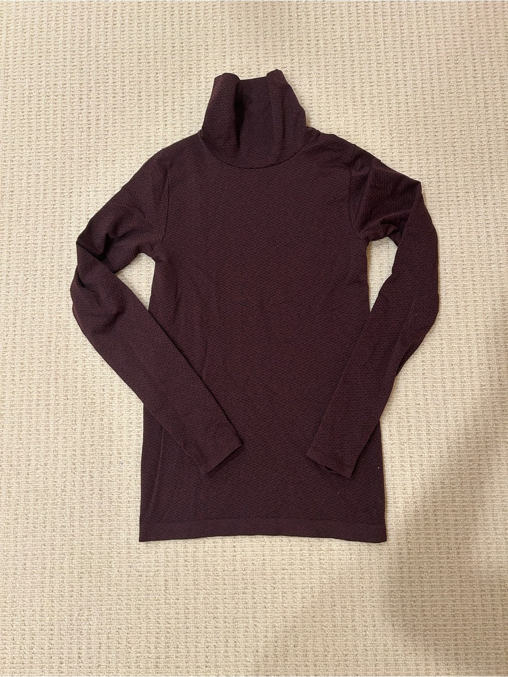 Athleta Deep Plum Thermal Turtleneck